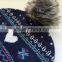 Various design Jacquard fashion winter knitted scarf hat glove sets