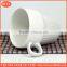 Porcelain Cup Hot Selling Fancy White Porcelain Round Stacked Coffee Stripe Cup With Handle Tea and Milk Mug