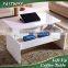 gloss white modern transforming lift up coffee table for living room