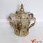Antique Gold Metal Crown Candle Holder