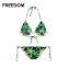 Green Leaf Sexy Women Digital Print Bikini Set