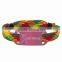 New product Softball Sport Shoe Lace Bracelet / Rainbow Color Lace Fabric Wristband