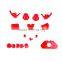 Solid Red Replacement Full Set Controller Buttons for XBox One