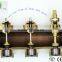 Copper pipe manifold for floor heating system with ball valve