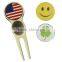 Die casting personalized magnetic golf divot tool