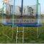 10ft new blue frog trampoline with safety enclosure and ladder