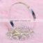 fashionable flower shape crystal metal alloy napkin rings for wedding
