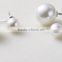 Wholesale Colorful 925 Sterling Silver Double Sided Pearl Earring/Fancy Fashion Jewelry Shambala Round Crystal Ball Stud Earring