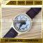 VAGES brand quartz analog genuine leather wooden bamboo watch cat