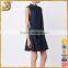 Hot selling navy blue cotton sleeveless women shirt dress                        
                                                Quality Choice