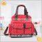 Wholesale multifunctional fashion design red color polyester baby diaper bags 2015