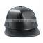 5-Panel black snapback hats no minimum custom leather snapback