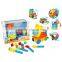 Cute bear trolley plastic beach toys sand with shovel and sand mold