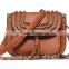 Retro ladies leather messenger bags maufacturer custom women handbags