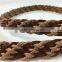 cord braid skinny leather belt for women garment