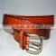 High quality cowhide fashion leather with hole pertern genuine leather belt