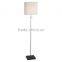 2017 hotel decorative Chrome floor lamp with brown linen shade good for inn decor high end floor standing light