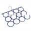 12 Holes Rubber Coated Metal Scarf Hanger, Scarf Organizer