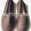 Latest design belly shoes blingbling shoes bown glitter jute sole espadrille