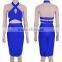 2015 wholesale ladies halter plus size bandage dress  hot sale sexy women brand bandage dress