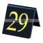 Acrylic black table number sign for hotel restaurant