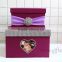 Elegant purple wedding card box with photo frame