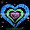 Dreamlike fancy big pink heart shape led light with 2m height