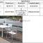 Factory price simple white aluminum outdoor furniture