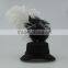 Retro hat small hat with feather party cap for ladies