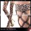 Taiwan Factory Lady party Lace Top Leopard Stocking