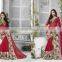 Inviting Red Georgettes Designer Saree/famous indian saree designers