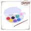 2016 New Design With Paint Brush Moon Shaper Plastic Box Solid Watercolor Color Watercolor Cake High Quality