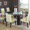 Contemporary Luxury Black Genuine Leather Dining Chair