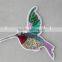 popular glitter colorful bird plastic sequin patch trim polyester embroidery for appliques