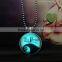 Couples picture 2016 Christmas gift for BF/GF jewelry glowing in the dark pendant CP glow necklaces