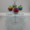 powder coated 3-tier Round Shape metal Wire Cupcake Stand-hold 24 cups