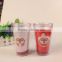 food grade material PS party glass with straw for promotional