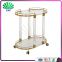 Luxury Asia Style Cart Trolley Metal Glass Trolley Room Serving Trolley For Sale