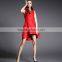2015 maxi dress women sleeveless red sweet dress hot sexy women fashion without dress