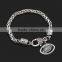 Hollow Philadelphia Eagles logo charm bracelet sports fans custom charm bracelet big chain clasp bracelet for souvenir gifts