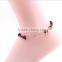 2017 new design garnet stone beads anklet bracelet diy handmade garnet semi precious stone beads anklets for her gifts