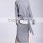 Cashmere Knitted French Long Side Slits Style Women Bodycon Dress 2017