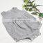 Wholesale Seersucker Baby Clothes Baby Rompers Infant Grey Sleeveless Girls Bodysuit
