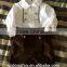Baby Boys Posh Clothing Children White Chevron Shirts And Pants Outfit Baptism Sets