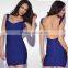 2016 Latest Design lady dresses backless sexy women bandage dress for evening