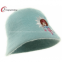 lue Strawberry Girl Mohair Cool Bucket Hats with Blending Fabric