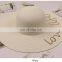 Butterfly Straw Hat Blue Flower Large Eaves Hat Sunscreen Sunshade Hat