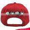Factory Price Red Hip Pop Custom Acrylic Snapback Cap Wholesale With Printed Flower Visor