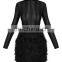 Women's Sexy Long Sleeve Mesh Luxury Fur Trim Party Dresses New Year's Eve Hot Dresses