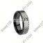 Black tungsten ring blank men's engraved jewelry